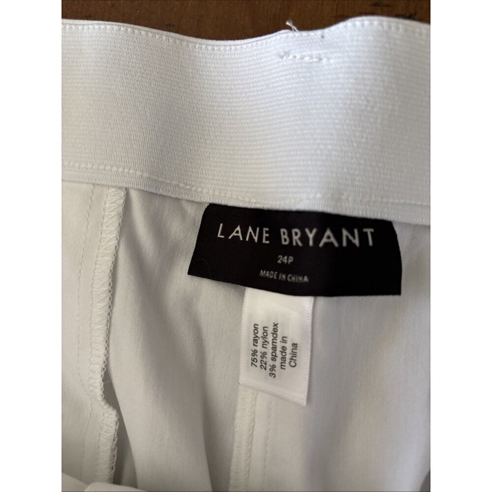 lane bryant White Slim Capri Pants Size 24 Petite Mid Rise NWT - Picture 6 of 10